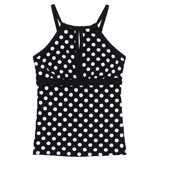 Lands' End Swim Nwt Lands End Keyhole High Neck Tankini Top W Tummy